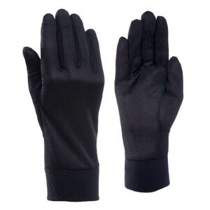 Kombi Women’s 100% Silk Black Glove Liner Size XL